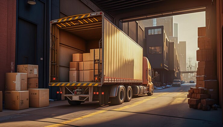 ontime-deliveries-large-modern-delivery-truck-with-cargo-goods-generative-ai_634358-1221